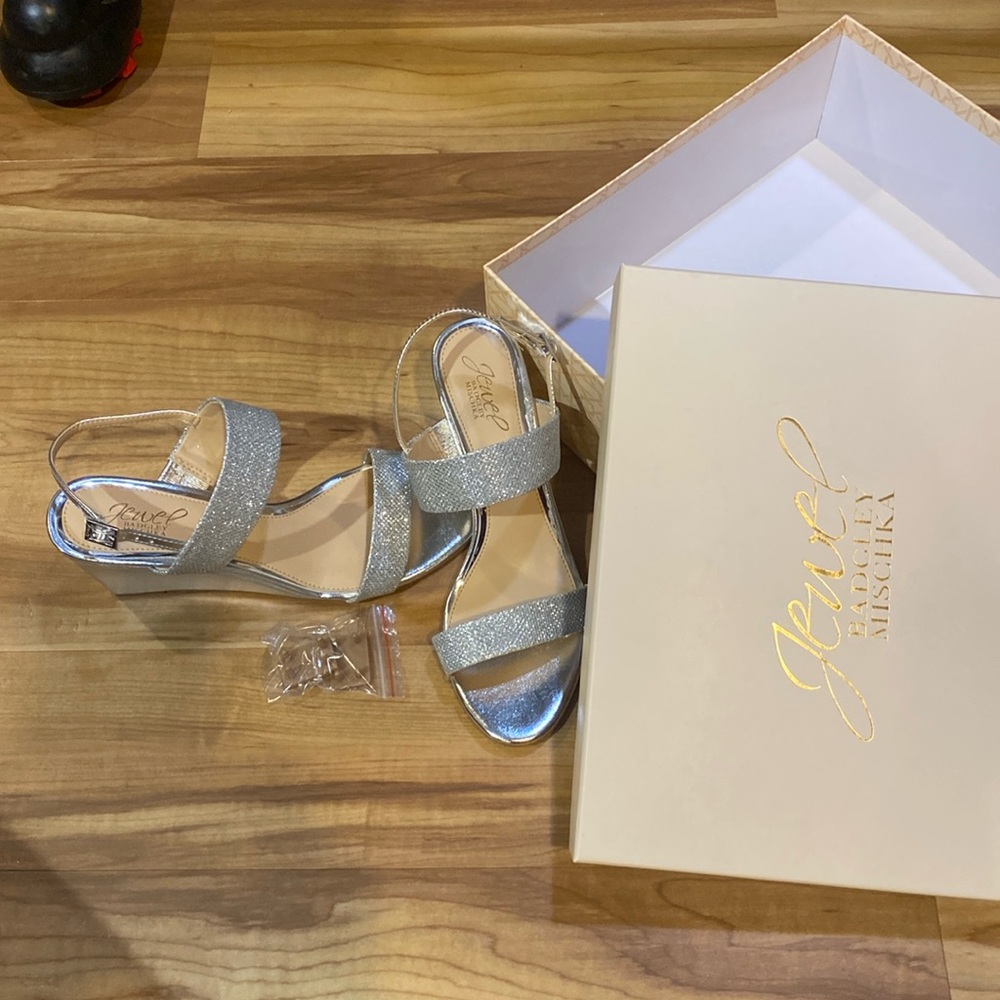 Silver Jewel wedges